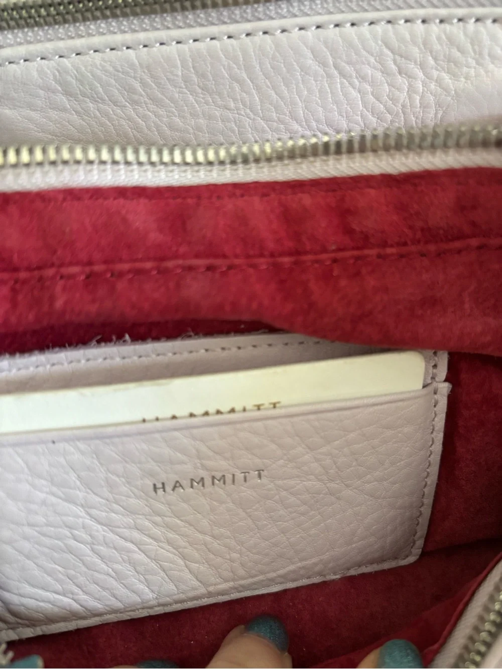 Hammitt lilac pale pink Leather Crossbody with Stud Accents
